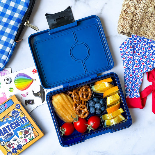 Yumbox 3 Compartment Monte Carlo Navy Lunch Box - Clear Blue - Laadlee