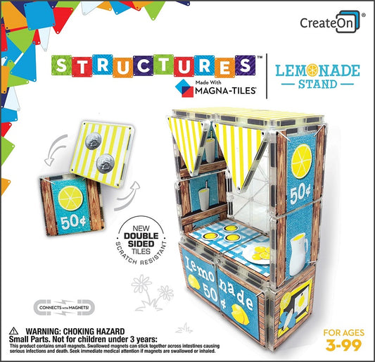 Magna-Tiles Structures Dollars and Cents Lemonade Stand - Laadlee