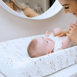 Lulujo Muslin Change Pad Cover (80cm x 40cm) - Fish - Laadlee