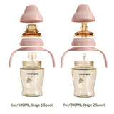 Heorshe - Dental Care Baby Sippy Cup 180ml - Pink - Laadlee