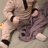 Nuuroo Bjork Hugging Muslin Cloth 2-pack Panda - Lead - Laadlee