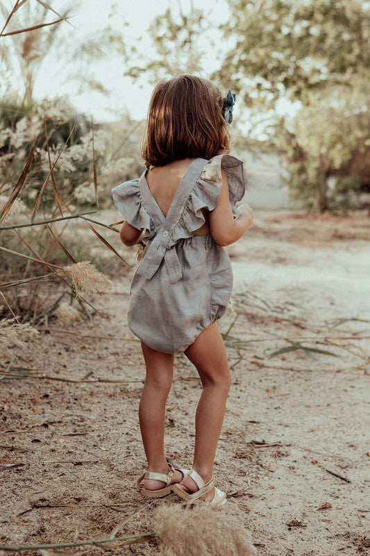 Sunday's Child The Lila Romper - Lavender Grey - Laadlee