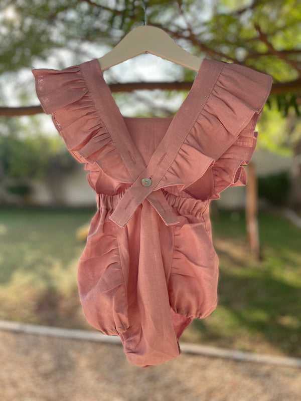 Sunday's Child The Lila Romper - Blush Pink - Laadlee