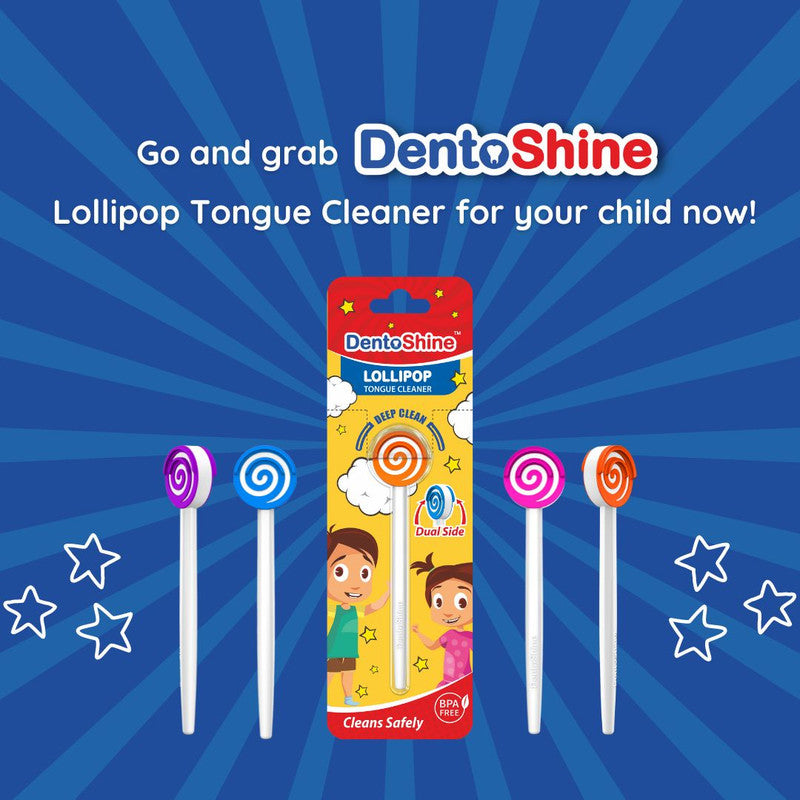 DentoShine Lollipop Tongue Cleaner - Pack of 4 - Laadlee