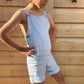 Sunday's Child The Luca Short Dungarees - Sky Blue - Laadlee