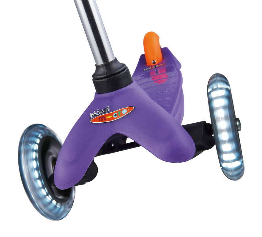 Micro Mini Classic Scooter with LED Wheels - Purple - Laadlee