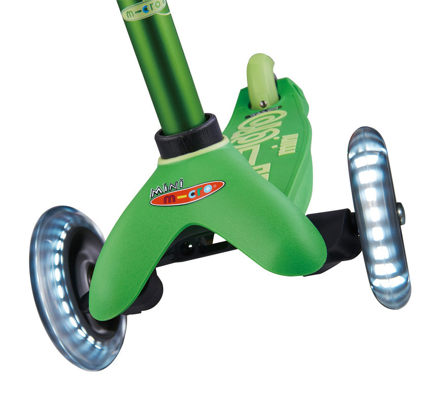 Micro Mini Deluxe Scooter with LED Wheels - Green - Laadlee