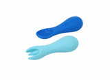 Marcus & Marcus - Silicone Palm Grasp Spoon & Fork Set - Lucas - Laadlee