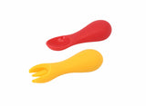 Marcus & Marcus - Silicone Palm Grasp Spoon & Fork Set - Marcus - Laadlee