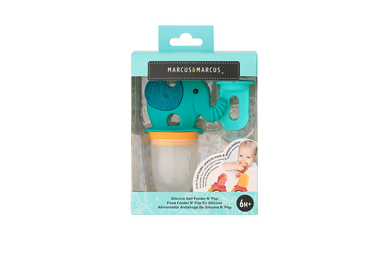 Marcus & Marcus - Silicone Fresh Food Feeder and Popsicle Set - Ollie - Laadlee