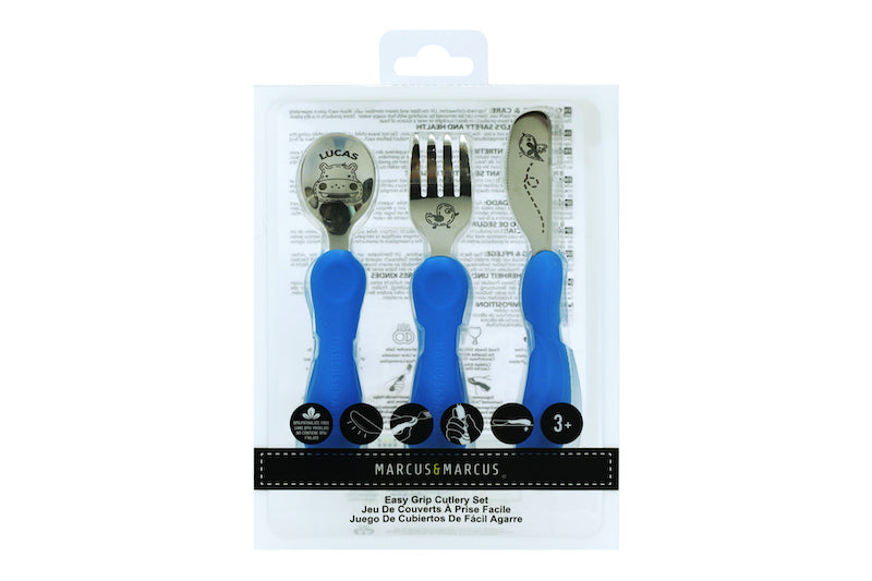 Marcus & Marcus - Silicone and Stainless Steel Easy Grip Cutlery Set - Lucas - Laadlee