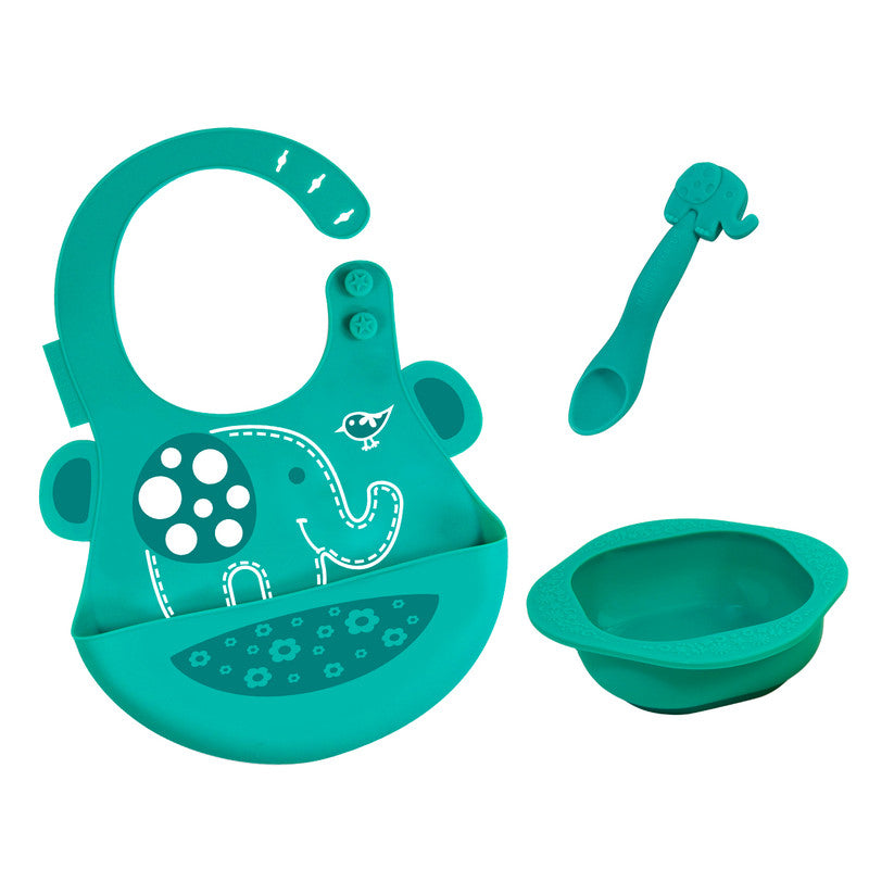 Marcus & Marcus - Silicone Baby Feeding Set - Ollie - Laadlee