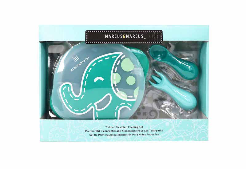 Marcus & Marcus - Silicone Toddler First Self Feeding Set - Ollie - Laadlee