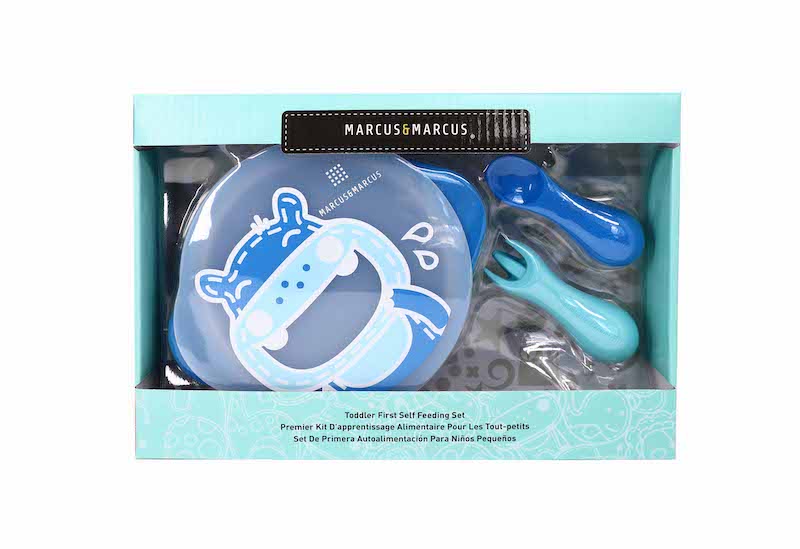 Marcus & Marcus - Silicone Toddler First Self Feeding Set - Lucas - Laadlee