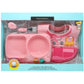 Marcus & Marcus - Silicone Creative Little Chef Meal Time Set - Pink - Laadlee