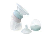 Marcus & Marcus - 2 in 1 Silicone Breast Pump & Angled Feeding Bottle Set - Mint - Laadlee