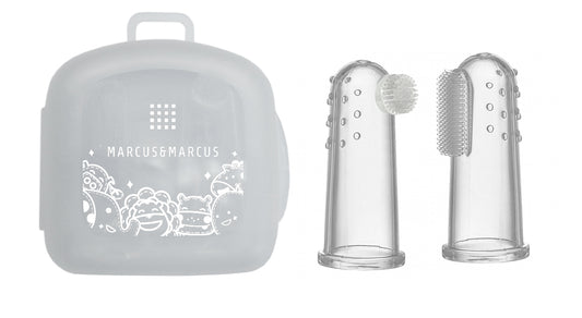 Marcus & Marcus - Finger Toothbrush and Gum Massager Set with Storage Case - Laadlee