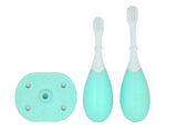 Marcus & Marcus - Silicon Palm Grasp Toddler Training Toothbrush - Blue - Laadlee