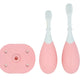 Marcus & Marcus - Silicon Palm Grasp Toddler Training Toothbrush - Pink - Laadlee