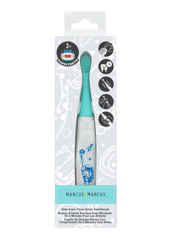 Marcus & Marcus - Sonic Silicone Kids Toothbrush - Blue - Laadlee
