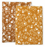 A Little Lovely Company Muslin Cloth Set of 2 - Blossom - Caramel - Laadlee