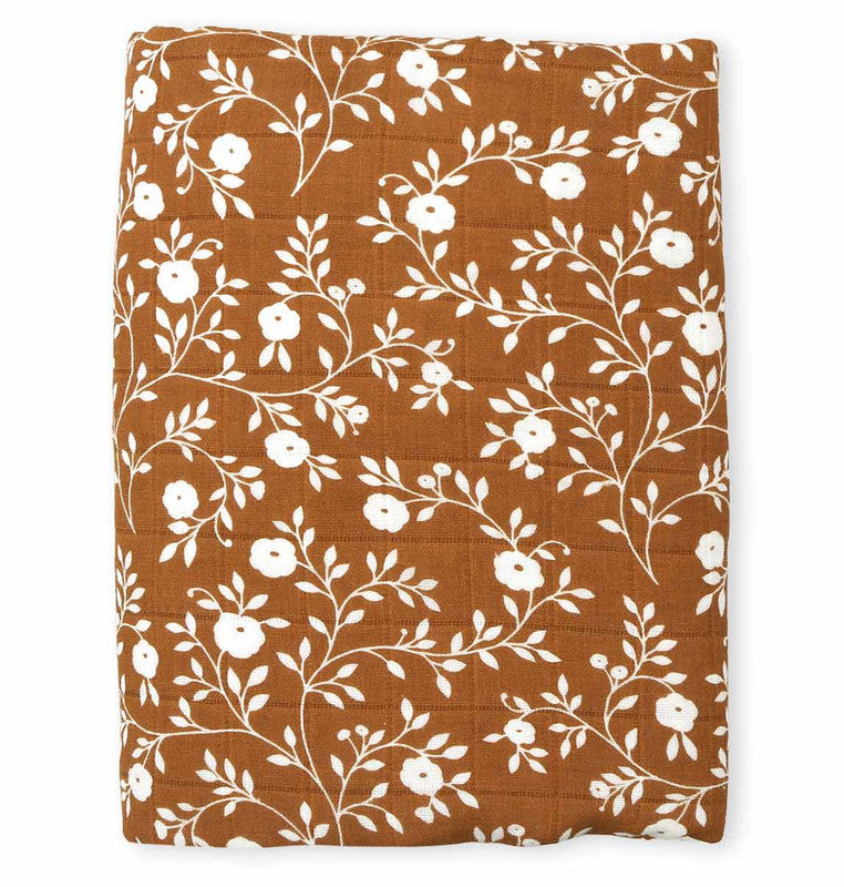 A Little Lovely Company Muslin Cloth XL - Blossom - Caramel - Laadlee