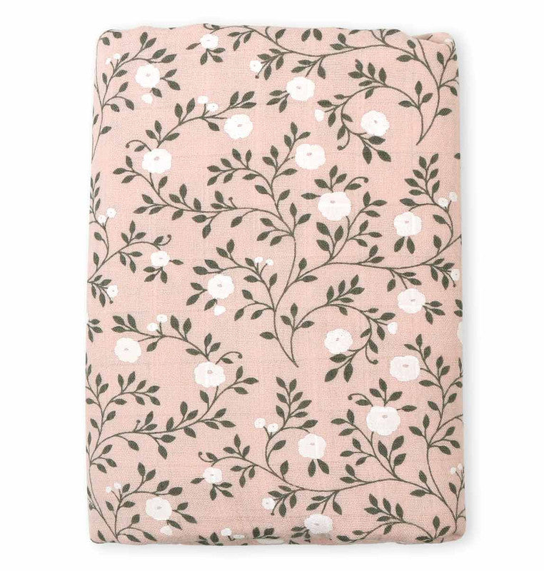 A Little Lovely Company Muslin Cloth XL - Blossom - Dusty Pink - Laadlee