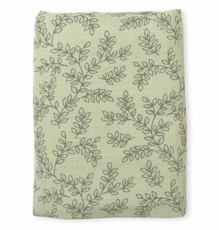 A Little Lovely Company Muslin Cloth XL - Leaves - Sage - Laadlee