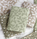 A Little Lovely Company Muslin Cloth XL - Leaves - Sage - Laadlee