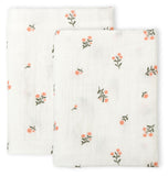 A Little Lovely Company Muslin Cloth Set of 2 - Little Flowers - Laadlee