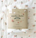 A Little Lovely Company Muslin Cloth Set of 2 - Little Flowers - Laadlee