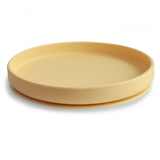 Mushie Classic Silicone Suction Plate Daffodil - Laadlee