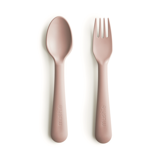 Mushie Fork & Spoon Blush - Laadlee