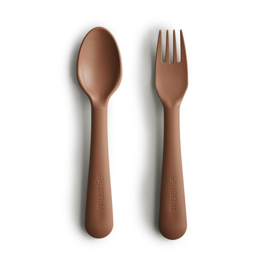 Mushie Fork & Spoon Caramel - Laadlee
