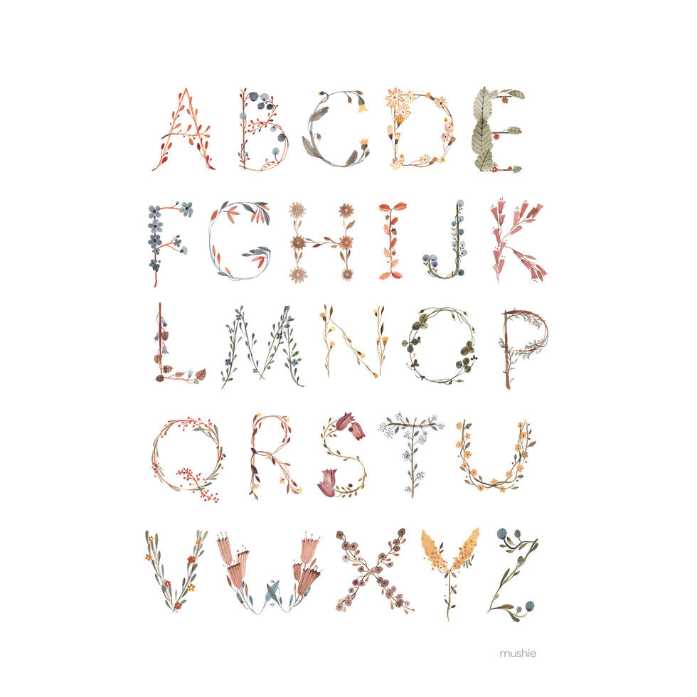 Mushie Poster Medium Alphabet International - Laadlee
