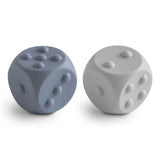 Mushie Dice Press Toy (set of 2) Tradewinds/Stone - Laadlee