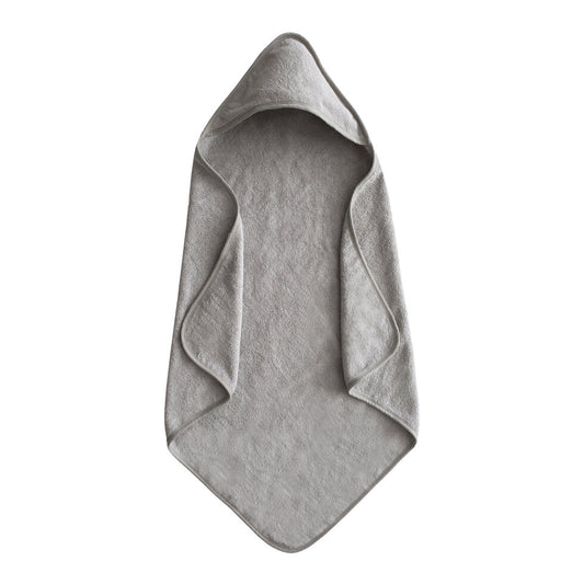 Mushie Hooded Towel Gray - Laadlee