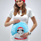 Mamagama - Snow Globe Maternity Christmas T-shirt - Laadlee