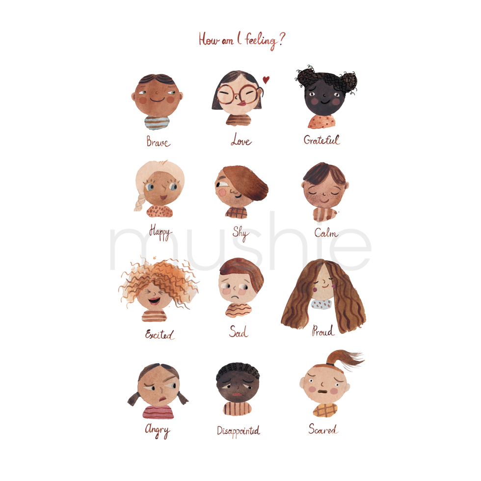 Mushie Poster Large Feelings - Laadlee