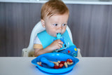 Marcus & Marcus - Silicone Palm Grasp Spoon & Fork Set - Lucas - Laadlee