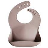Mushie Silicone Bib Warm Taupe - Laadlee
