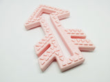 One.Chew.Three Arrow Silicone Teether - Pink - Laadlee