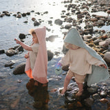 Mushie Hooded Towel Sea Mist - Laadlee