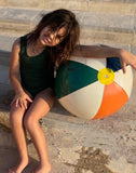 Petites Pommes 45cm Otto Beach Ball Tang/Can Blue/Ox Green - Laadlee