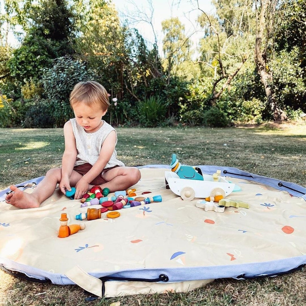 Play & Go Playmat & Storage Bag - Outdoor Sea - Laadlee