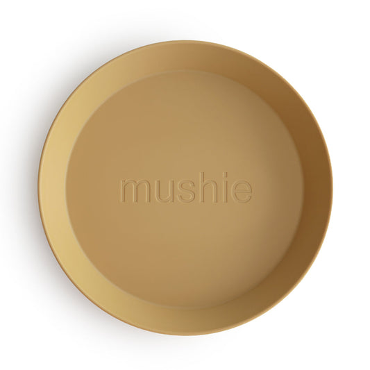 Mushie Dinner Plate Round Mustard - Laadlee