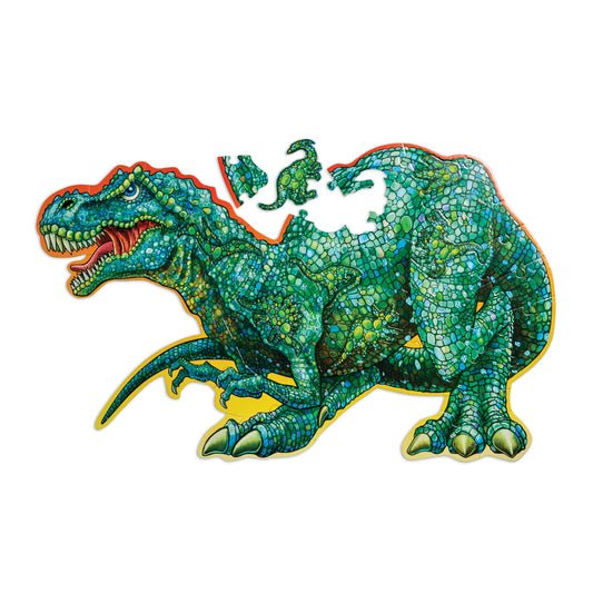 Peaceable Kingdom Floor Puzzle: Shiny Dinosaur - Laadlee