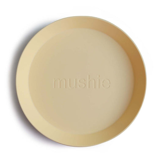 Mushie Dinner Plate Round Pale Daffodil - Laadlee