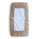 Mushie Changing Pad Cover Pale Taupe - Laadlee