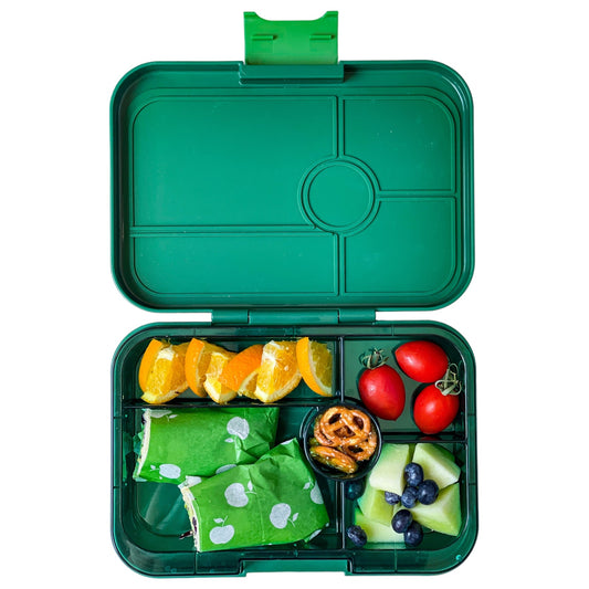 Yumbox Tapas 5 Compartment Clear Lunch Box - Greenwich - Laadlee
